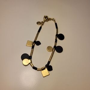 Madewell bracelet gold and navy geometric